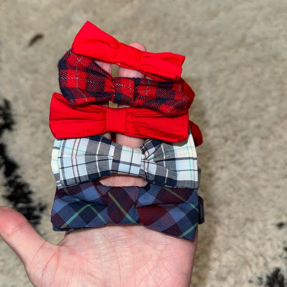 New birth through toddler lot of Velcro bow ties